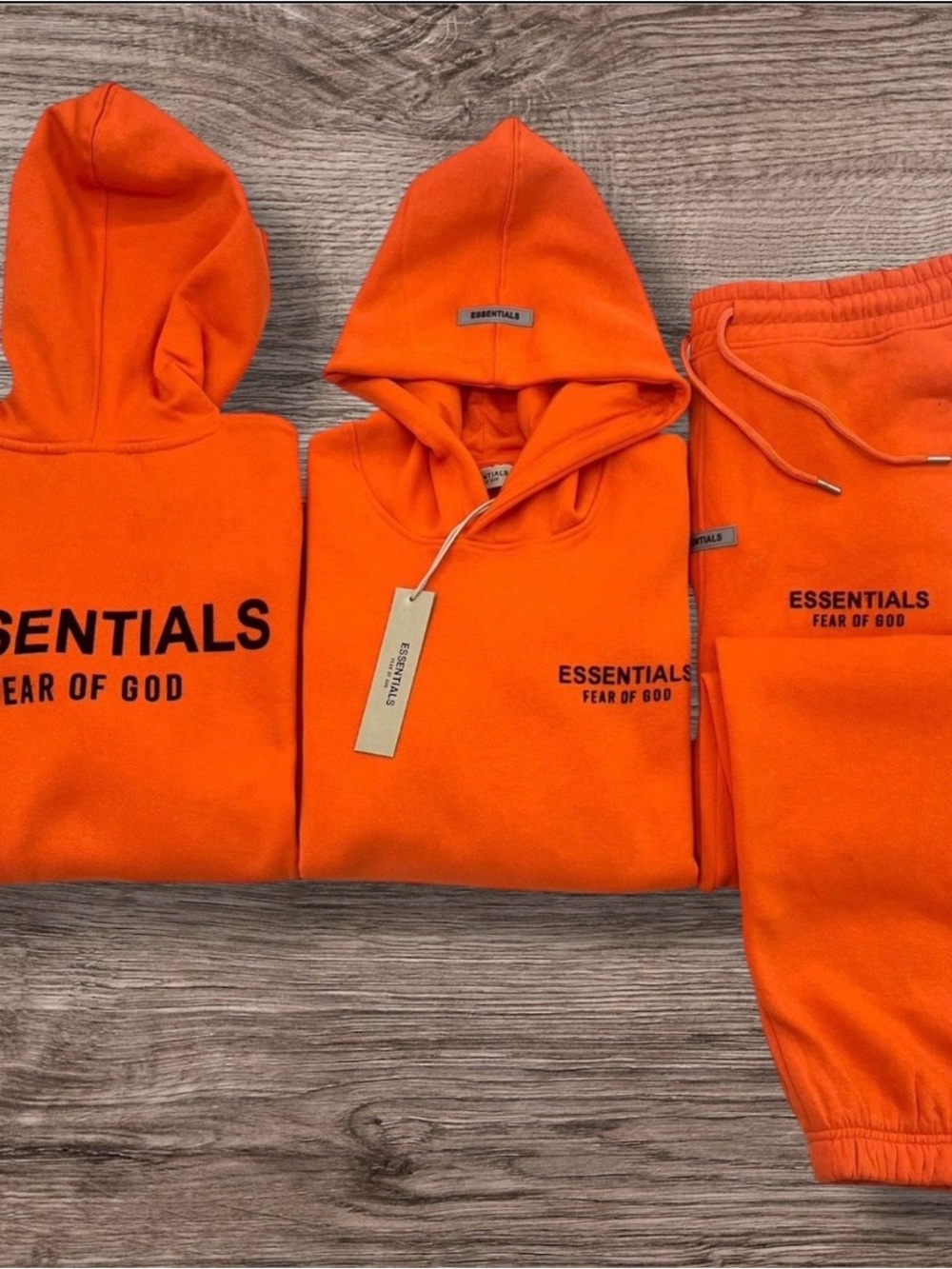 3x Unisex Orange Hoodie - Classic Pullover